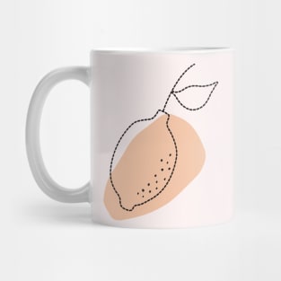 Minimalist Dotted Lemon Organic forms abstract art Mug